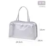 Neceser transparente impermeable, bolsa de cosméticos multifuncional, bolsa de almacenamiento de gran capacidad, bolsa de mano con compartimentos de malla hueca, bolsa de ducha
