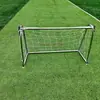 Portería de Fútbol Pequeña de Acero Inoxidable Ensamblada para Interiores y Exteriores Marco de Portería de Fútbol para Exteriores Red para 3/4/5/7 Jugadores