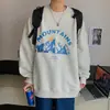 Moletom Masculino 20205 Outono e Inverno Novo Estilo Hong Kong Gola Redonda Manga Longa Jovem Marca Tendência Tendencioso Solto Casual Tops para Homens