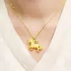 Collar de Caballo del Zodiaco Color Oro Arena Estilo Nuevo Colgante de Riqueza Inmediata Estilo Étnico No se Desvanece Fácilmente y Resistente al Desgaste Venta al por Mayor