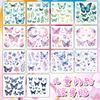 Pegatinas de alas de mariposa con purpurina para el Día del Niño, pegatinas de ojos de ángel, maquillaje de ojos, pegatinas faciales pintadas