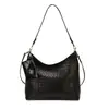 Bolso de hombro tejido casual estilo coreano, moderno y a la moda, bolso de axila de gran capacidad, bolso casual versátil vintage para el día a día