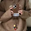 Adecuado para Funda de Teléfono Huawei Pura80 de Cuadros Azules y Marrones con Lunares, Alto Valor Estético, Linda Funda Huawei Pura70Pro