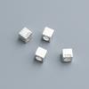 S925 Sterling Silver Seiko Square Beads DIY Handmade Jóias Material Quadrado Loose Beads Beaded Rope Bracelet Acessórios