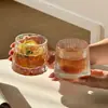 Copo de Vidro Martelado Espesso Transparente, Copo de Uísque Retrô, Copo para Cold Brew, Copo para Bebidas, Copo Doméstico para Suco e Chá