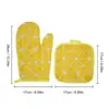 Guantes de cocina sencillos de algodón y lino para microondas, guantes de horno gruesos resistentes a altas temperaturas, guantes de horneado para el hogar, venta al por mayor desde el fabricante