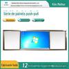 Quadro Branco e Lousa Integrados Push-Pull para Ensino e Treinamento, Lousa Push-Pull Magnética de Parede Sem Poeira