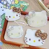 Adhesivos Lindos de Lazo con Estampado de Leopardo Retro y Velcros para Flequillo para Niñas, Accesorios para el Cabello de Tela para Organizar los Cabellos Sueltos