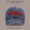 Gorra de Béisbol Pequeña de Ala Ancha Retro Versátil que Muestra la Cara para Mujeres con Circunferencia de Cabeza Grande Gorra Visera Cubre-Sol de Mezclilla Lavada y Desgastada para Hombres