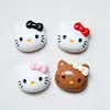 Accesorios de Resina de Cabeza de Gato Kt de Dibujos Animados Lindo Moño DIY Pegamento de Crema Funda de Teléfono Accesorios para el Cabello Pegatinas para Refrigerador