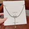 Collar de Acero de Titanio con Corazón de Amor de Moda que No se Desvanece para Mujer Diseño de Joyería Nicho de Verano Colgante Cadena Clavicular de Alta Gama Venta al por Mayor