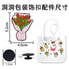 Vendas Diretas de Fábrica Série Dia dos Namorados Bolsa com Furo para Flores Acessórios Bolsa de Praia Bogg Bag Fivela Decorativa Acessórios de Flor para Sapato