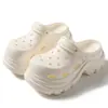 Zapatos de Agujeros EVA Refrescantes de Verano para Mujer 2026 Nuevo Estilo Casual que Aumenta la Altura Chanclas de Playa Antideslizantes para Exteriores de Punta Cerrada