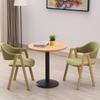 Mesa de recepción de negociación y combinación de silla para recepción de negocios, ocio, simple, creativa, tienda de té con leche, cafetería, mesa redonda pequeña, silla de comedor