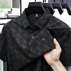 Camisa de Verano Nueva Estilo Simple y Versátil para Hombres de Mediana Edad, de Seda de Hielo Elástica Fina sin Costuras, Anti-Arrugas y sin Planchado, de Manga Corta