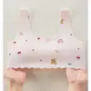 Chaleco de Tirantes Anchos Estampado para Niñas en Etapa de Desarrollo, Adecuado para Niños de Secundaria y Secundaria, Sin Aros, Copas Fijas, Ropa Interior para Niñas