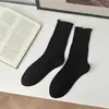 Novas meias com babados estilo outono para mulheres, meias de algodão, respiráveis e absorventes de suor, meias de inverno para mulheres até a panturrilha, meias femininas estilo coreano