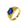 Nuevo anillo de diamantes de temperamento ligero de lujo de moda INS europeo y americano para mujer, de acero inoxidable, oro de 18 quilates, patrón de cuerda, joyería, venta directa