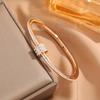 En Europa y Estados Unidos pulsera para dama de cintura pequeña de acero de titanio nuevo ins oro rosa simple chapada con diamantes al por mayor