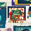 Venta Caliente Transfronteriza 12 Hojas/Paquete Papel de Material Navideño Decoración de Atmósfera Navideña Base de Papel para Manualidades DIY Empaque de Regalo