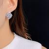 Pendientes de lujo con diamantes y circonitas huecas, ligeros y transfronterizos, diseño de nicho, de alta gama, para mujer, exquisitos y combinables.