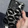 Explosões transfronteiriças lábios pretos para Apple 11 fosco 13 capa protetora 11promax capa