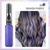 Tinta de Cabelo Transfronteiriça, Creme de Tinta de Cabelo Lavável de Sete Cores, Caneta de Tinta de Cabelo Temporária Descartável, Creme de Tinta para Sobrancelhas Multifuncional de Cor da Moda