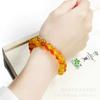 Suministro en vivo pulsera de jade de roca de cuarzo natural anillo único para mujer pulsera de cuentas redondas de piedra Tianhe de color multi-tesoro al por mayor