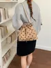 Bolsa feminina transfronteiriça bolsa balde moderna bolsa de mão Heng Geng nova bolsa casual de ombro único bolsa tiracolo bolsa da sorte bolsa de bolinhas de nicho