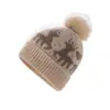 Gorro de Tricô com Abas de Orelha, Chapéu Feminino Estilo Coreano, Boné com Proteção de Orelha em Lã Única, Chapéu Casual Quente com Padrão Jacquard