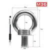 Porca com olhal em aço inoxidável 304, tipo parafuso com olhal circular, porca de alta resistência M3 4 5 6 810 apertada manualmente