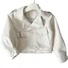 Chaqueta de Cuero para Niñas 2026 Nuevo Estilo Infantil Primavera y Otoño Estilo Coreano Moderna Corta Biker Ropa Exterior Tendencia