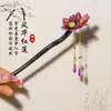 Grampo de Cabelo de Garça Voadora Estilo Antigo Grampo de Cabelo de Ébano Sintético Acessórios Hanfu Novo Estilo Chinês Grampo de Cabelo Cheongsam Joias Atacado para Mulheres