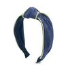 Nueva Diadema de Mezclilla Coreana Simple de Tela de Ala Ancha con Cremallera Diadema Moda Transfronteriza Nudo Medio Accesorios para el Cabello para Mujer