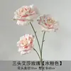 Flores Artificiais Rosa Diamante de 3 Cabeças Decoração de Salão de Casamento Parede de Flores Cascata Material de Flores Flores Artificiais Buquê de Flores de Seda Fabricante Atacado