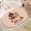 Alfombrilla Absorbente para Baño Crybaby para Uso en Casa, Alfombrilla Antideslizante de Secado Rápido de Tierra de Diatomeas para Inodoro, Entrada