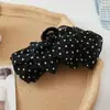 Pinza para el Cabello de Lujo Ligero con Puntos, Pinza de Garra Grande para Mujer, Pasador de Gama Alta para la Parte Trasera de la Cabeza, Moño de Lazo, Elegante Pinza de Tiburón