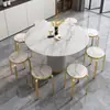 Banqueta de Luxo Leve Estilo Italiano, Pequena Banqueta Redonda para Uso Doméstico, Banqueta Tendência para Mesa de Jantar, Banco Empilhável Moderno Minimalista para Sala de Estar, Banqueta Baixa