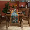 Caminho de Mesa Moderno Simples Jacquard Tecido Colorido Flores Mundo Subaquático Ondas de Primavera Franjas Toalha de Mesa Doméstica Poliéster Caminho de Cama