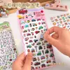 Adesivos de Espuma Cartoon 3D para Diários DIY de Estudantes, Adesivos de Espuma Macia, Adesivos Decorativos de Panda Fofo, Presentes no Atacado