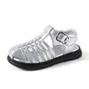 Sandalias Infantiles Libélula Roja 2026 Verano Nuevas Sandalias Romanas de Punta Cerrada Zapatos para Niñas de 6 a 12 Años Zapatos de Princesa