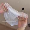2025 Novo Estilo Sem Costura Seda de Gelo Cintura Baixa Fino Sexy Argola para Perna Estilo Puro Desejo Calcinhas para Meninas