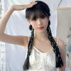 Verano nueva trenza de peluca niños moda trenza de perlas trenza de tres cabos doble coleta trenza de boxeadora outlet de fábrica