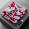 24 Novos Suéteres de Caxemira Jacquard Outono e Inverno Masculino Gola Redonda Espessado Pulôver Solto Casual Combinando Cores Camisa de Malha para Usar por Baixo