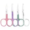 Tijeras de Acero Inoxidable para Cejas, Tijeras para Recortar Barba, Tijeras en Forma de A, Tijeras de Punta Redonda para Vello Nasal, Tijeras de Belleza, Tijeras de Maquillaje, Tijeras Pequeñas de Belleza