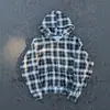 Cárdigan con cremallera a cuadros retro americano y2k, personalidad, sudadera con capucha de manga larga informal, moda gótica holgada, a la moda
