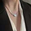 Collar de Letra Personalizado de Moda Vintage para Mujer, Exquisitamente Elaborado, Estilo Celebridad de Internet, Aspecto Desgastado, Gargantilla Versátil Creativa Dulce y Fresca