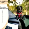 Colgante Plano de Acrílico para Coche, Colgante para Llaves, Colgador de Mochila, Niña Pequeña Levantando Pesas y Cachorro, Nuevo Modelo Transfronterizo