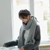 Bufanda de borlas de otoño e invierno para mujer, engrosada, para estudiantes, doble cara, nueva de invierno, cachemira, color liso, bufanda, chal, fabricantes