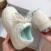 Zapatillas Casuales de Oso Lindo 2025 Nuevos Zapatos Blancos de Suela Gruesa para Otoño con Faldas Zapatos de Pan de Nicho Versátiles